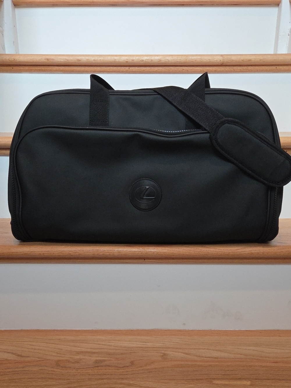 LEXUS Black Travel Duffle Bag with Shoulder Strap